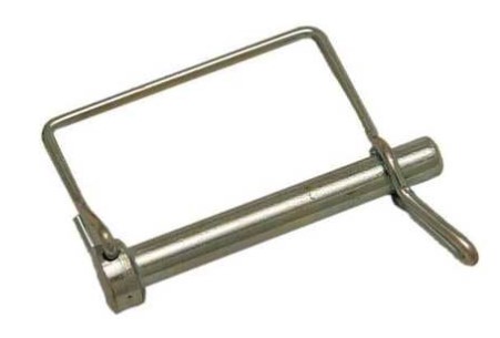 3/8" X 2-1/2" GRIP LG. SINGLE WIRE TAB-LOCK PIN, SQUARE BAIL ZP